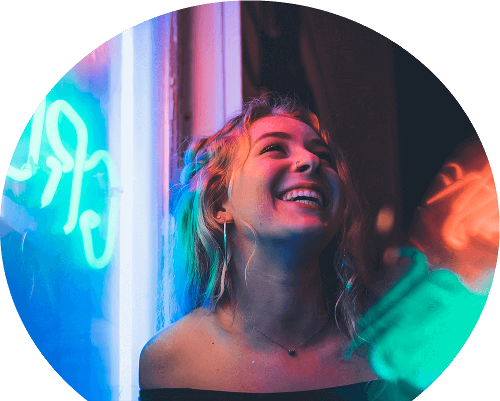 woman-standing-beside-neon-light