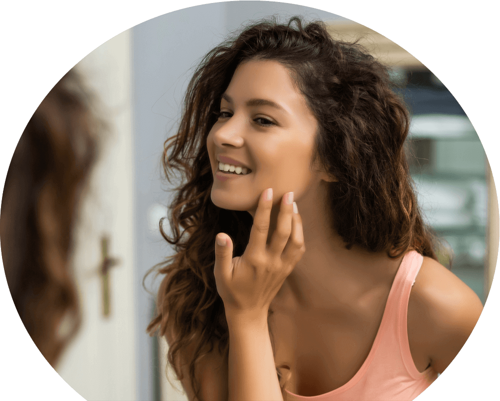 excess-female-img happy-woman-using-excess-female-facial-hair-treament